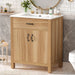 Bathroom Vanity With Flip Drawer, 2 Soft Close Doors, Adjustable Shelf And Ceramic Sink Hearth and Haven
