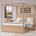 Canopy Platform Bed With Trundle And 3 Storage Drawers Hearth and Haven
