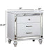 Contemporary Nightstand With Crocodile Textured Trim Home Essentials