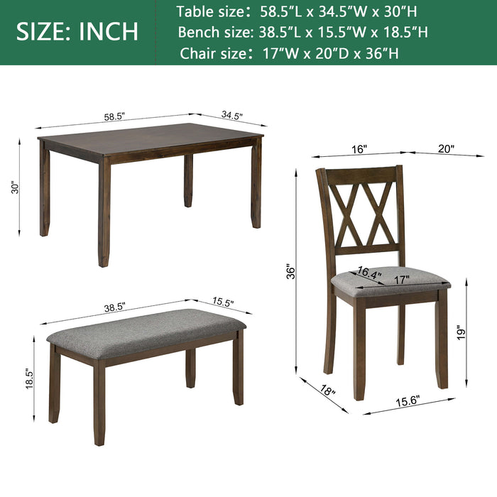 Modern Dining Set With Upholstered Chairs Home Essentials