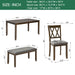Modern Dining Set With Upholstered Chairs Home Essentials