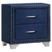Upholstered 2 Drawer Nightstand With Accents Furniture Max