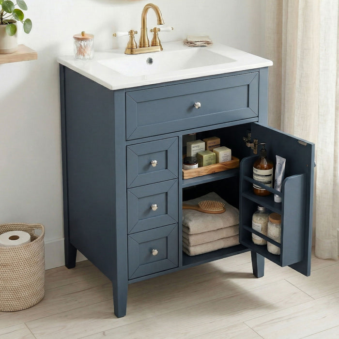 Bathroom Vanity With Sink, Soft Closing Cabinet Noble House