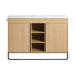 48" Freestanding Bathroom Vanity With Double Sink, 2 Soft Close Doors & 3 Open Shelves - Oak Home Essentials