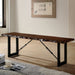 U - Shape Bench With 2 Tone - Black / Walnut Home Essentials