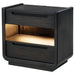 Bangor - 2 Drawer LED Nightstand With USB - Black Furniture Max