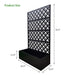 Rhombus Planter Raised Garden Bed With Trellis For Climbing Plants - Black Daily Nest