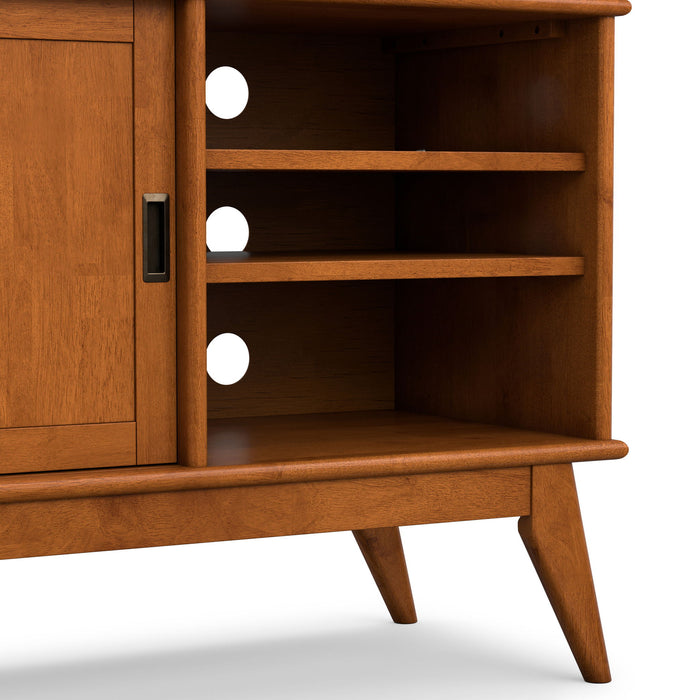 Draper - Handcrafted Mid Century Low TV Media Stand Simpli-Home