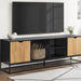 TV Stand, Storage Cabinet With Open And Closed Shelves, Console For Living Room - Black 8th Street