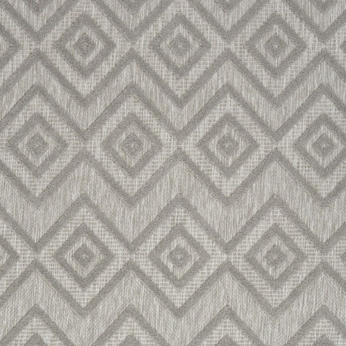 4' X 6' Argyle Indoor / Outdoor Area Rug - Silver Gray