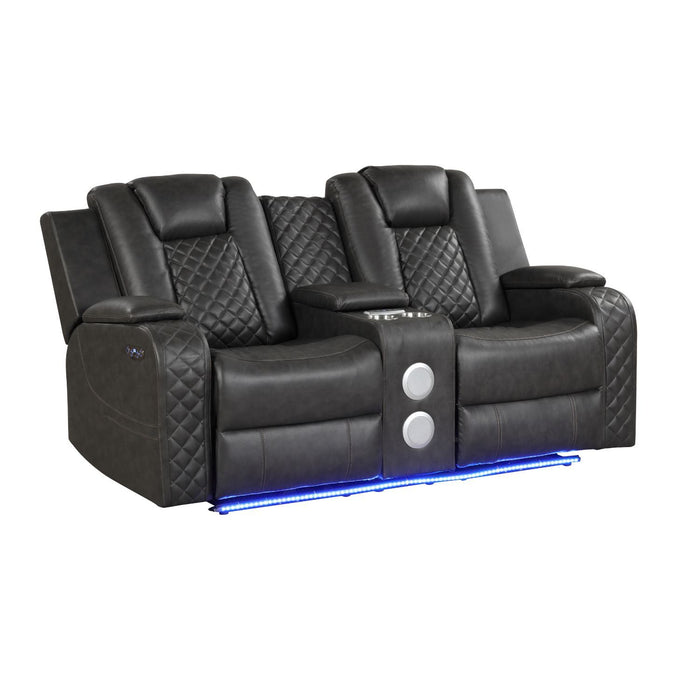Benz - Power Reclining Loveseat & LED Lighting And Built In USB Matrix Furniture Group