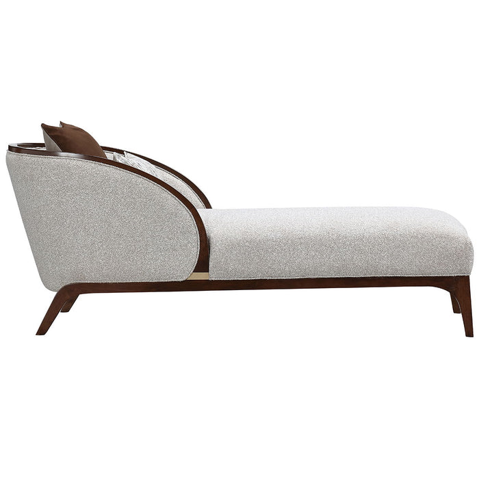 Houston - Chaise - Pebble / Walnut