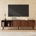 TV Stand With 5 Legs, Media Console Table For Tvs Up To 75" - Walnut Hearth and Haven