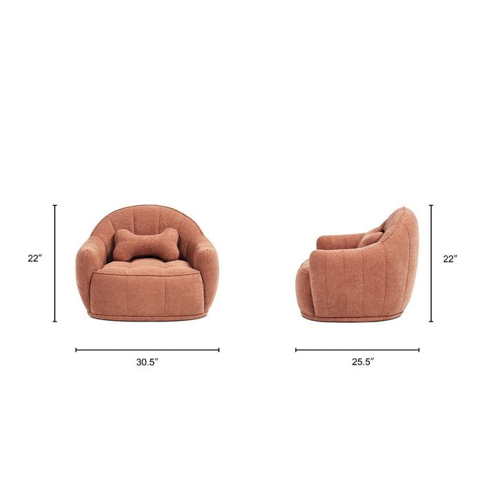 Louie - Dog Sofa Bed With Bone Pillow - Orange Jennifer Taylor Home