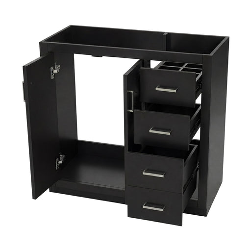 Retro Style Bathroom Vanity, 3 Drawers & Soft Closing Doors Hearth and Haven