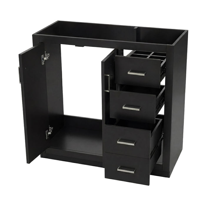 Retro Style Bathroom Vanity, 3 Drawers & Soft Closing Doors Hearth and Haven