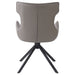 Damita - Camel Synthetic Leather Side Chair With Swivel (Set of 2) - Gray & Black Finsh ACME