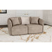 Silvana - Upholstered Rolled Loveseat With Curved Back And Foam Cushions - Beige Furniture Max
