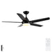 Ceiling Fan With Lights And Remote Control, Reversible DC Motor, 6 Speeds, 3 Cct Dimmable LED, Quiet Timer For Indoor - Black Daily Nest
