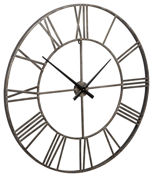 Paquita - Wall Clock - Antique Silver Signature Design by Ashley®