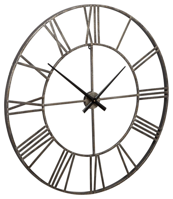 Paquita - Wall Clock - Antique Silver Signature Design by Ashley®
