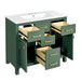 Bathroom Vanity With Sink, Cabinet With 4 Drawers & 2 Soft Close Doors, Rectangular Storage Unit For Bathroom Hearth and Haven