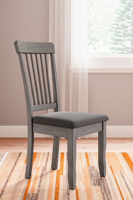Shullden - 5 Pc. - Drop Leaf Table, 4 Side Chairs - Gray Signature Design by Ashley®