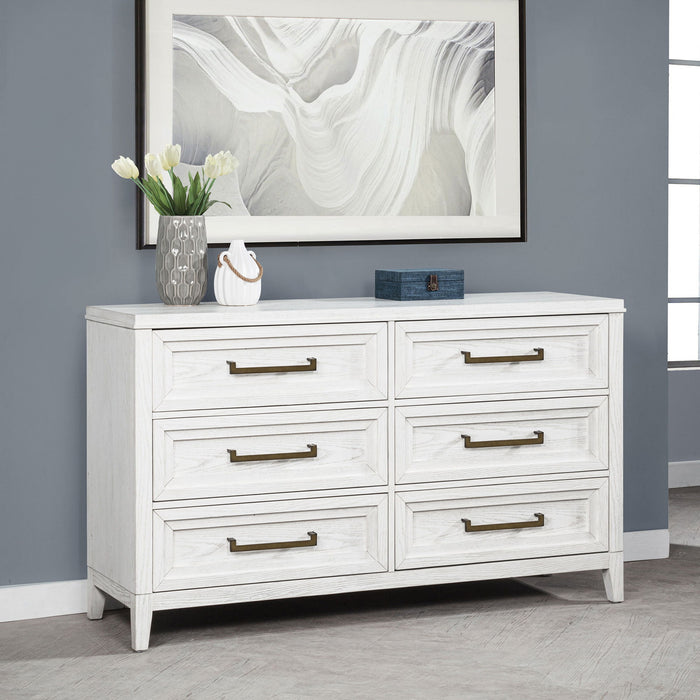 Inverness - 6 Drawer Bedroom Dresser - White Furniture Max