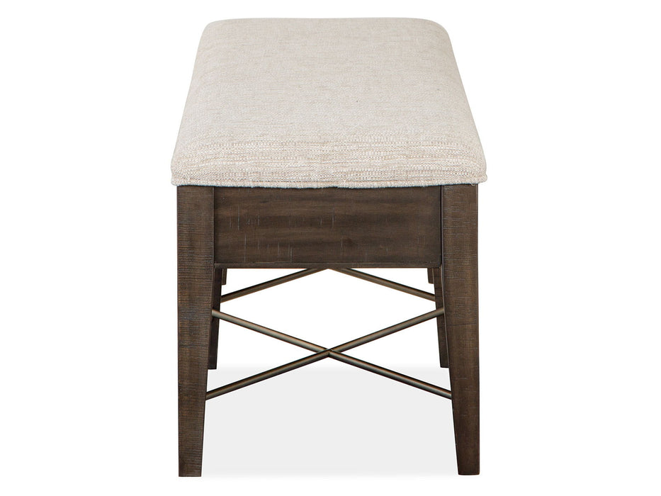 Westley Falls - Bench With Upholstered Seat - Graphite Magnussen Furniture
