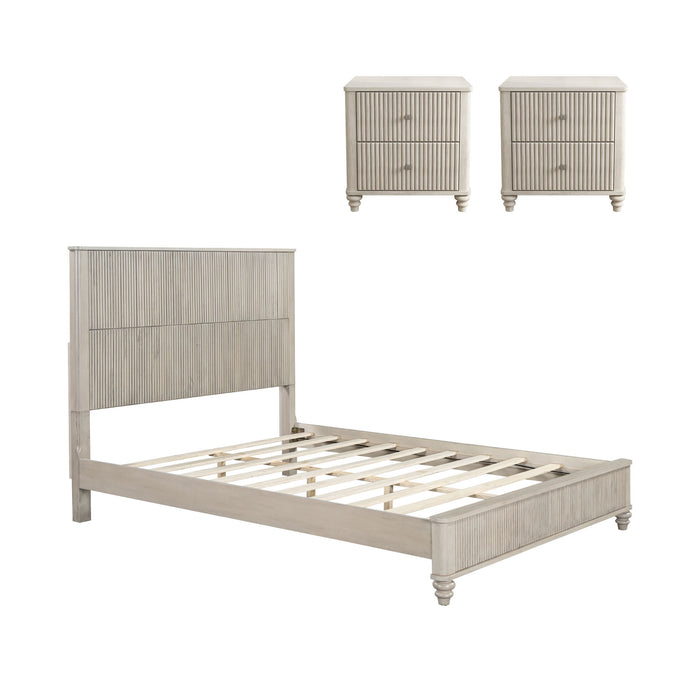 3 Piece Bedroom Set With Bed And 2 Nightstands Home Essentials