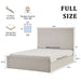 Lucas - Tall Headboard Upholstered Bed House & Home Furniture