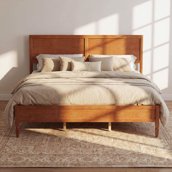 Classic Platform Bed Frame With Panel Headboard Artistry At Home