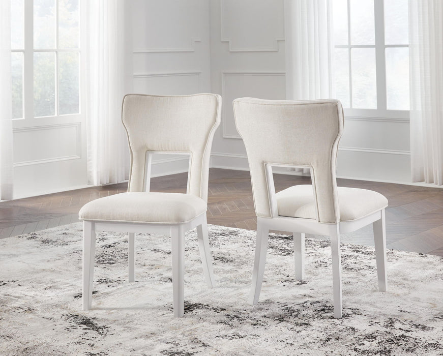 Chalanna - Dining Upholstered Side Chair (Set of 2) - White Signature Design by Ashley®