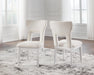 Chalanna - Dining Upholstered Side Chair (Set of 2) - White Signature Design by Ashley®