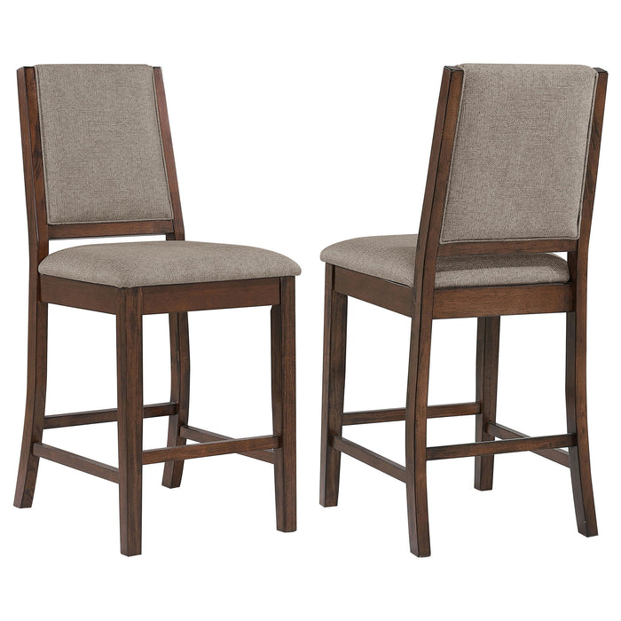 Allen - Upholstered Counter Chair (Set of 2) - Oak Furniture Max
