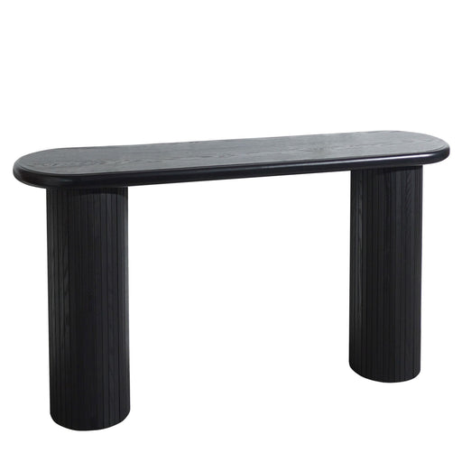 Fluted Cylinder Console Table - Black Home Essentials