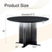 Round Dining Table With Cross Base, Modern Home Furniture Home Essentials