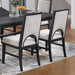 Upholstered Dining Chairs With Arched Cutout Backrest (Set of 2) - Black / White Home Essentials