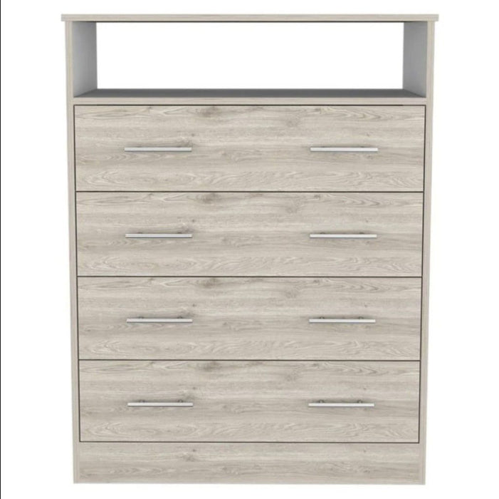 Manufactured Wood Four Drawer Standard Dresser 33" - Light Gray