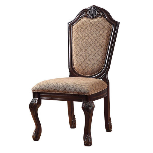 Chateau De Ville - Side Chair (Set of 2) - Fabric & Espresso ACME