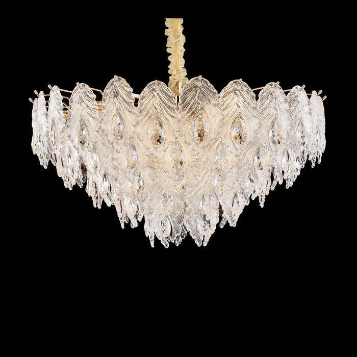 Michael Amini Lighting - Orlisse 18-Light Acrylic Chandelier - Gold Michael Amini