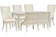 Newport - 6 Piece Extendable Rectangular Dining Table Set Magnussen Furniture