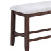 Cushion Padded Seat Counter Height Dining Bench - Walnut Home Essentials