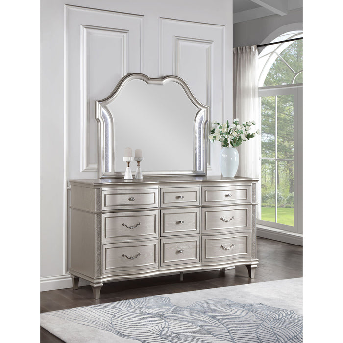 Colwood - 9 Drawer Dresser With Mirror - Silver Furniture Max