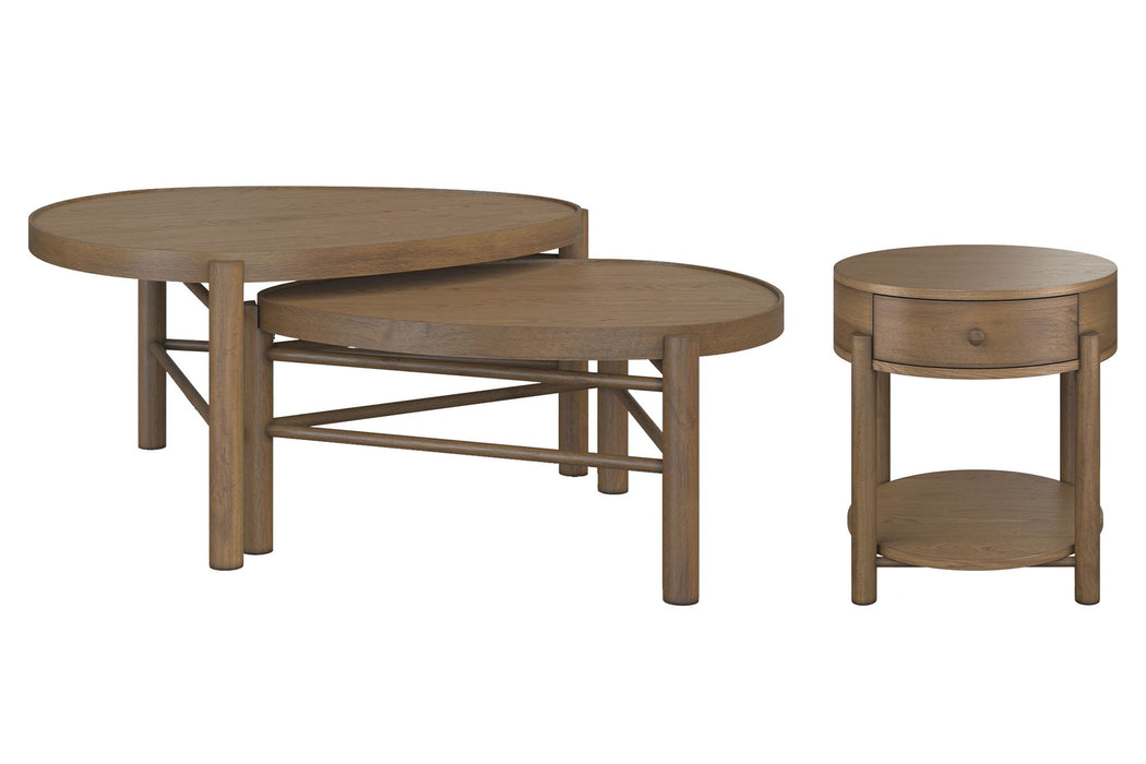 Hadleigh Brown - Nesting Cocktail Table Set Magnussen Furniture