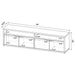 Palmer - 4 Door TV Stand With Open Shelves - Mango Color Furniture Max