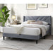 Elegant Bed With Upholstered Headboard, Platform Base Home Essentials