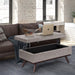 Owen - Lift Top Large Coffee Table Storage Ottoman, Mid Century Style Simpli-Home