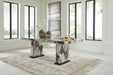 Jeshina - Dining Table - Dark Brown / Beige Signature Design by Ashley®