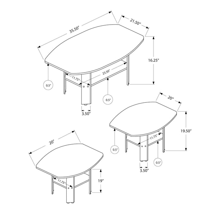 Table Set, Coffee, End, Side, Accent For Living Room (Set of 3) 8th Street